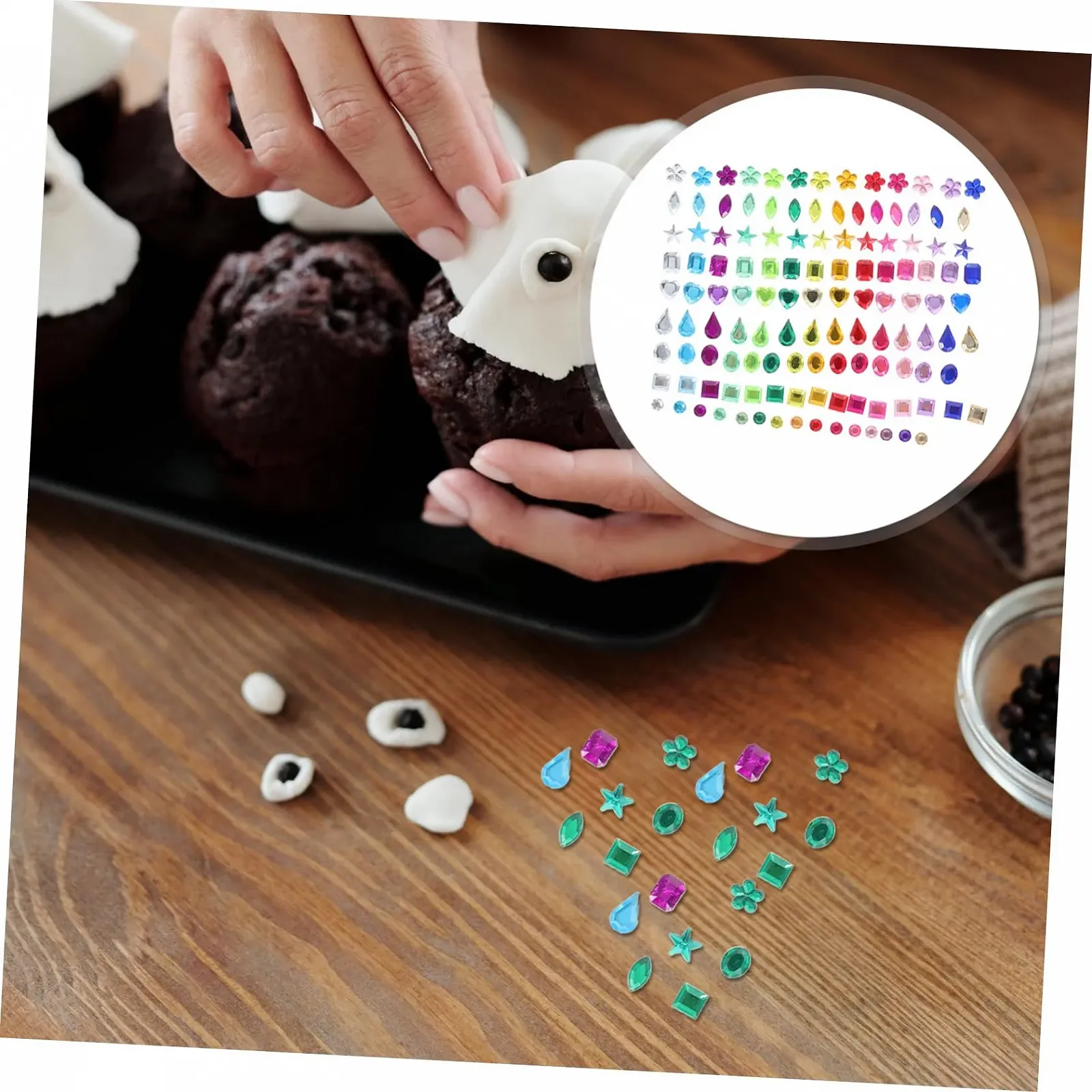 Плоские стразы для ногтей WOONEKY Alien Acrylic, набор 1 шт., разноцветные, фото №7