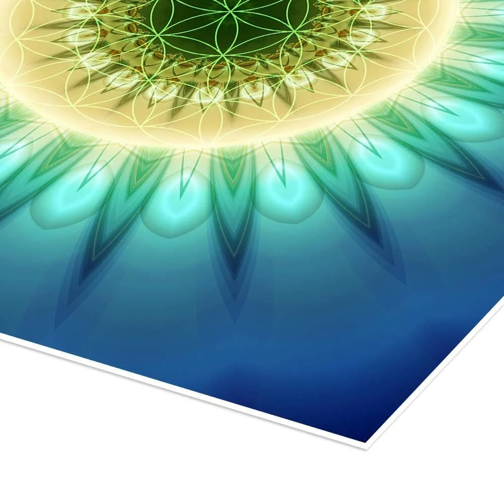 Постер-наклейка Mandala Blue Light Christine Bässler Квітка життя 40 x 40 см, фото №3