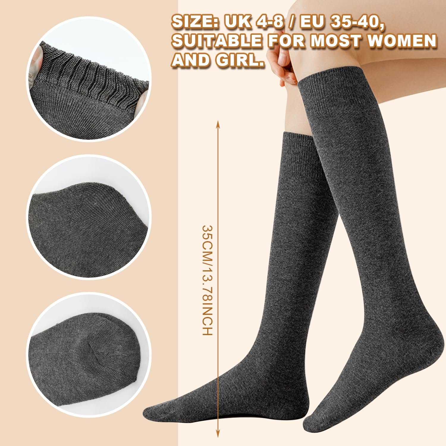 Термоноски Женские (3 пары) Хлопковые для активного отдыха, фото №2