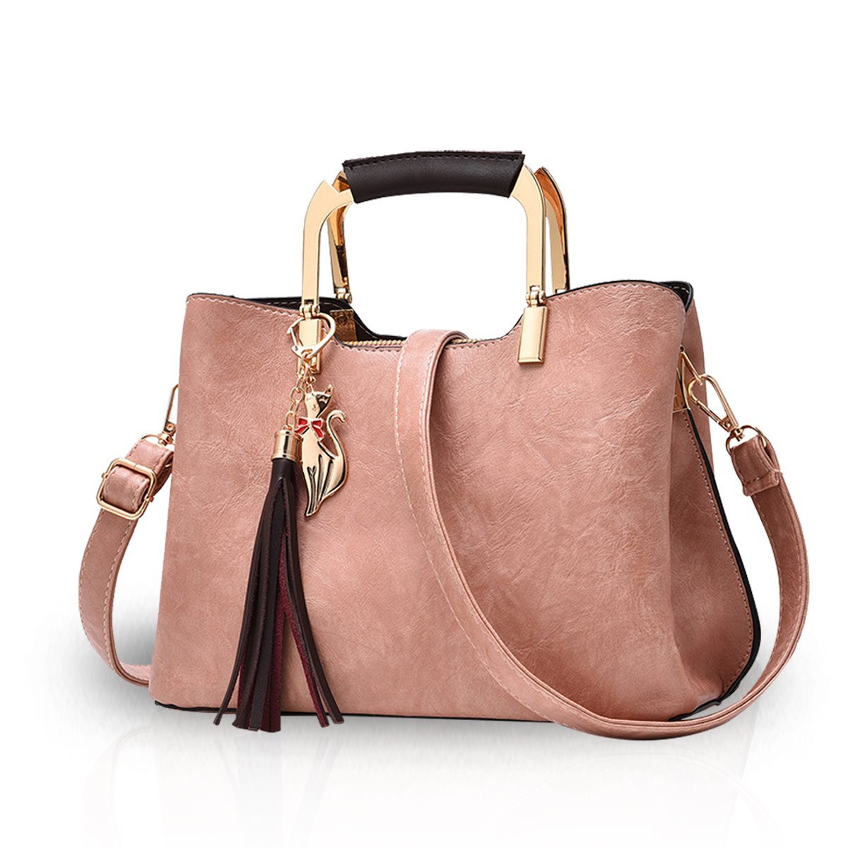 Сумка с короткими ручками NICOLE&DORIS Женская Сумка через плечо Сумка-тоут с кисточкой для женщин из искусственной кожи, фото №8