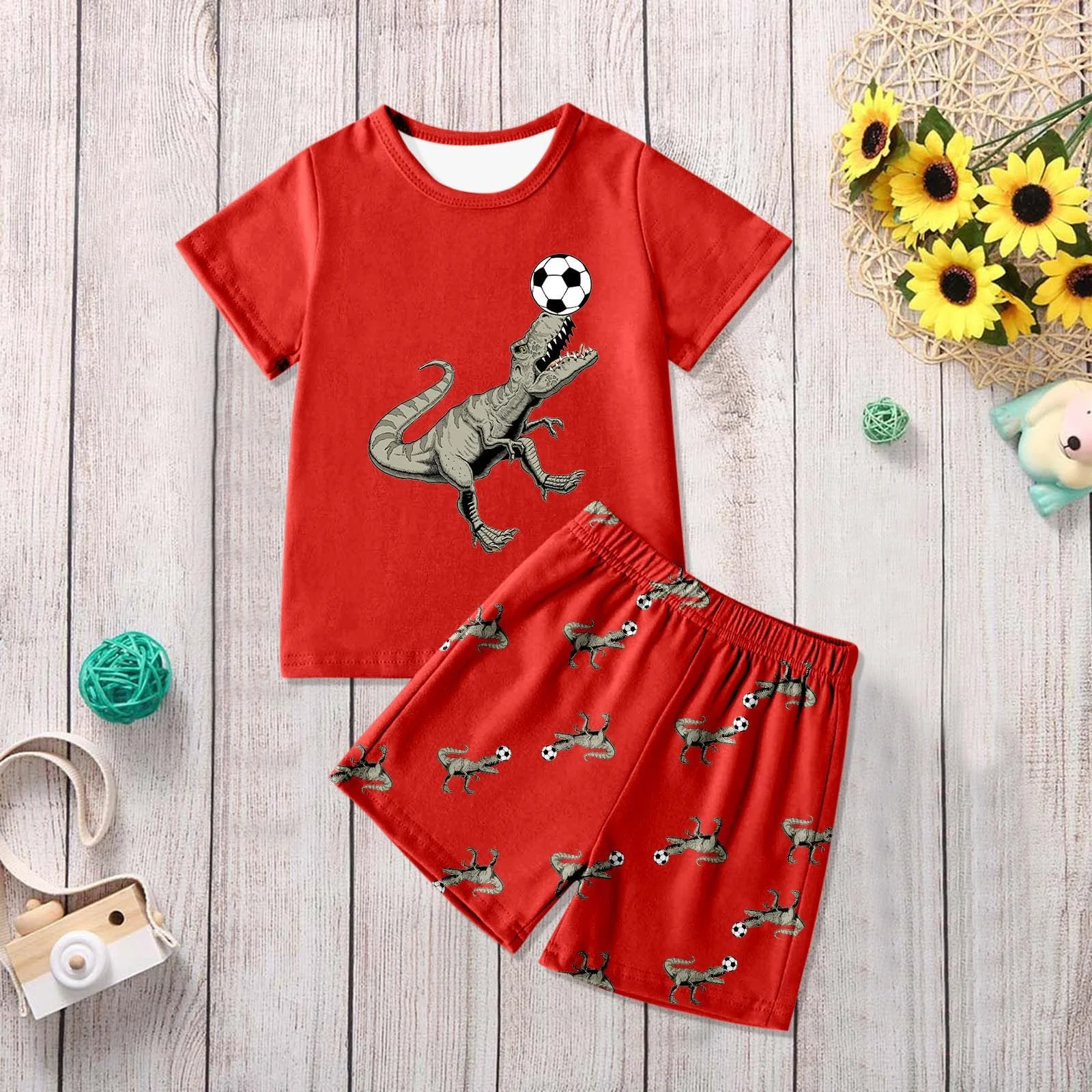 Комплект дитячої піжами з короткими рукавами для літа, для дому, фото №7 Комплект дитячої піжами з короткими рукавами для літа, для дому, фото №7