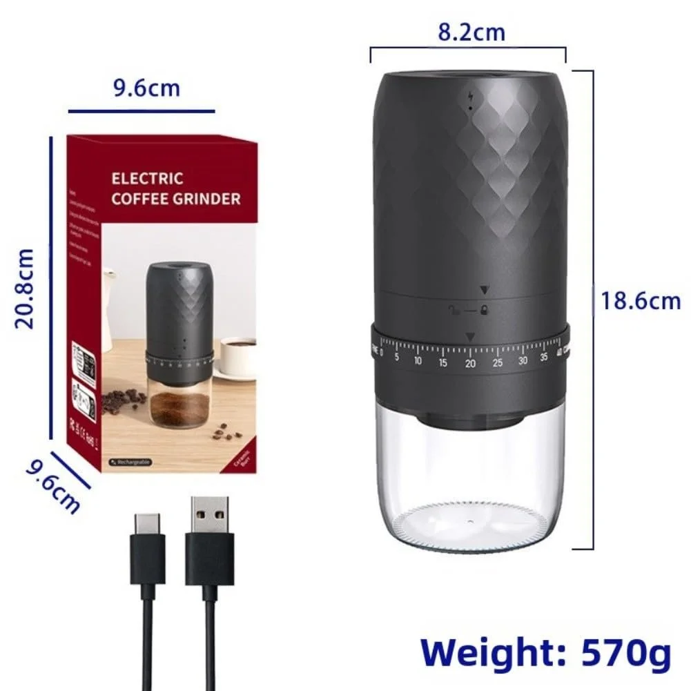 Электрическая кофемолка портативная Внешняя передача, фото №2