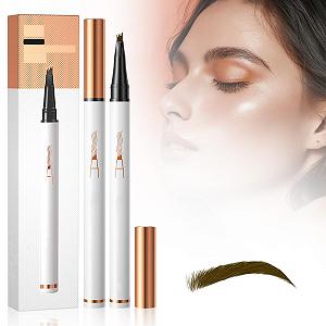 Олівець для брів Waterproof 3D 4 Fork Tips Dark Coffee - Фото 1