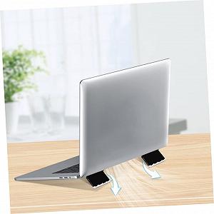 Подставка для ноутбука Veemoon, складная, 2 шт., портативная, с вентиляцией, эргономичная, охлаждающая, для малых и средних ноутбуков, черная synthetic.ua - Фото 1