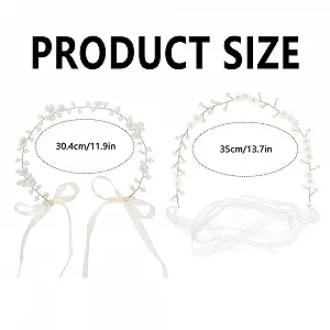 Вінок для волосся з квітами і перлами, 2 шт synthetic.ua - Фото 1