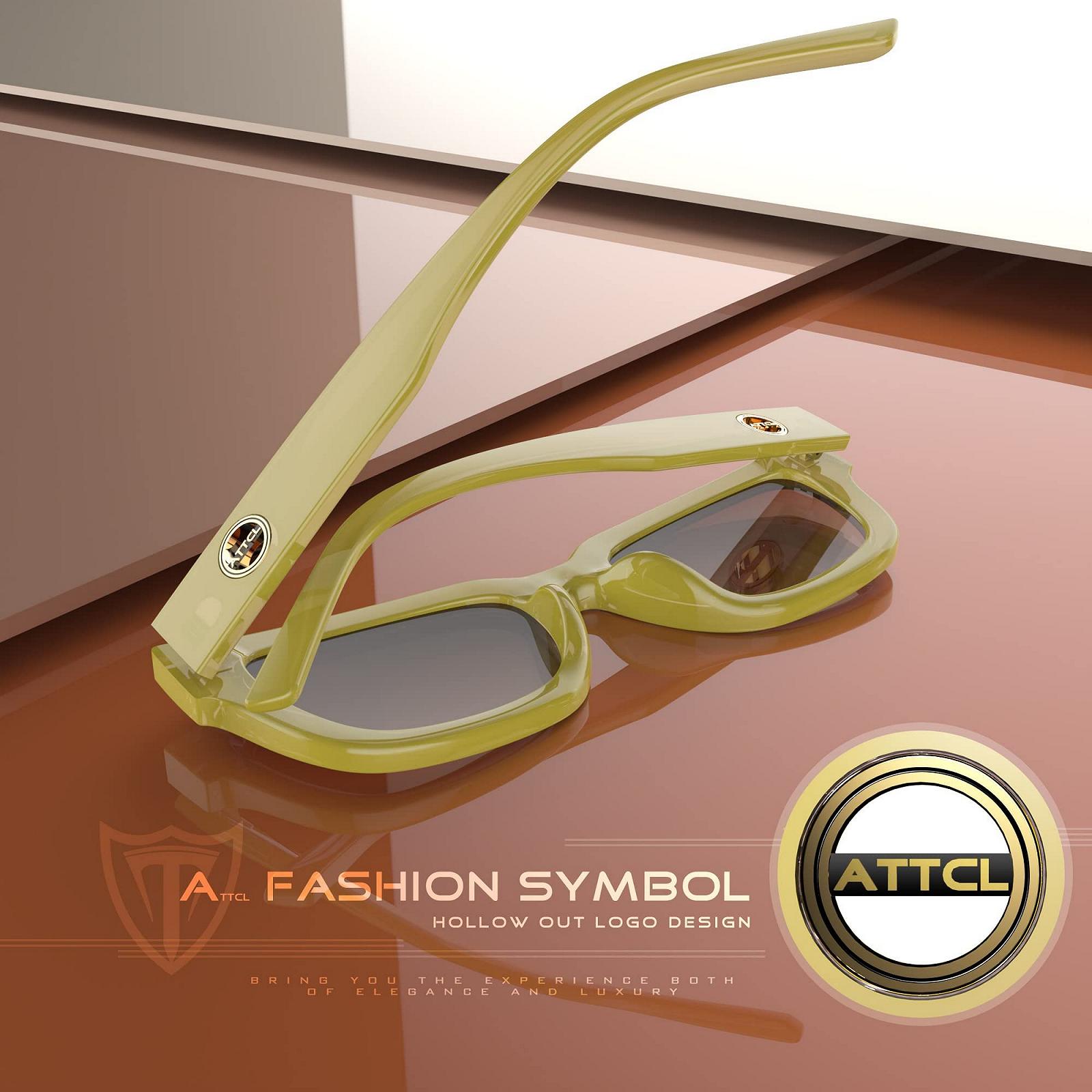 Поляризовані сонцезахисні окуляри ATTCL Жіночі Вінтажні TR90 Оправа Маленькі Прямокутні, фото №4