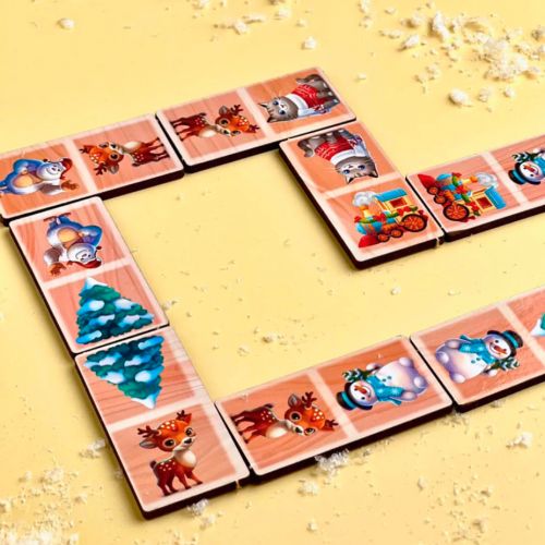 Деревянная игра Новогоднее домино 28 элем [tsi228331-TSI], фото №2