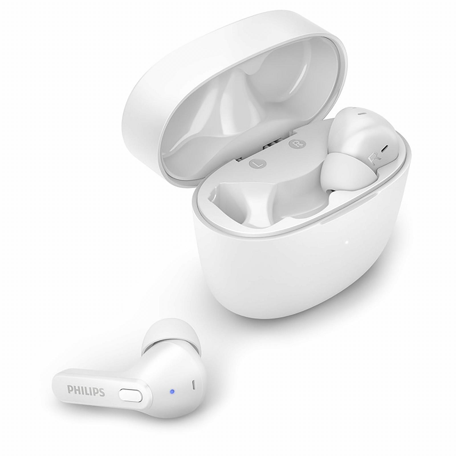 Навушники Philips Truewireless Bluetooth з мікрофоном/вологозахищені, в вухо, 18 годин відтворення, класичний дизайн, зручна посадка, бездротові навушники, TAT2206WT/00, білі, фото №1