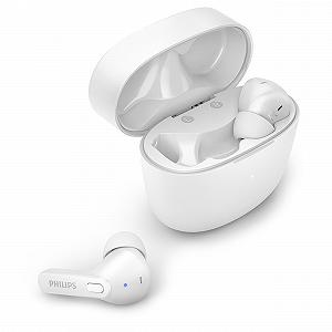 Навушники Philips Truewireless Bluetooth з мікрофоном/вологозахищені, в вухо, 18 годин відтворення, класичний дизайн, зручна посадка, бездротові навушники, TAT2206WT/00, білі - Фото 1