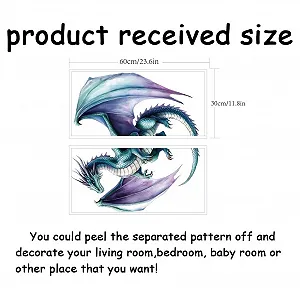 Наклейка на стіну SUPERDANT Дракон Велика Кольорова synthetic.ua - Фото 1