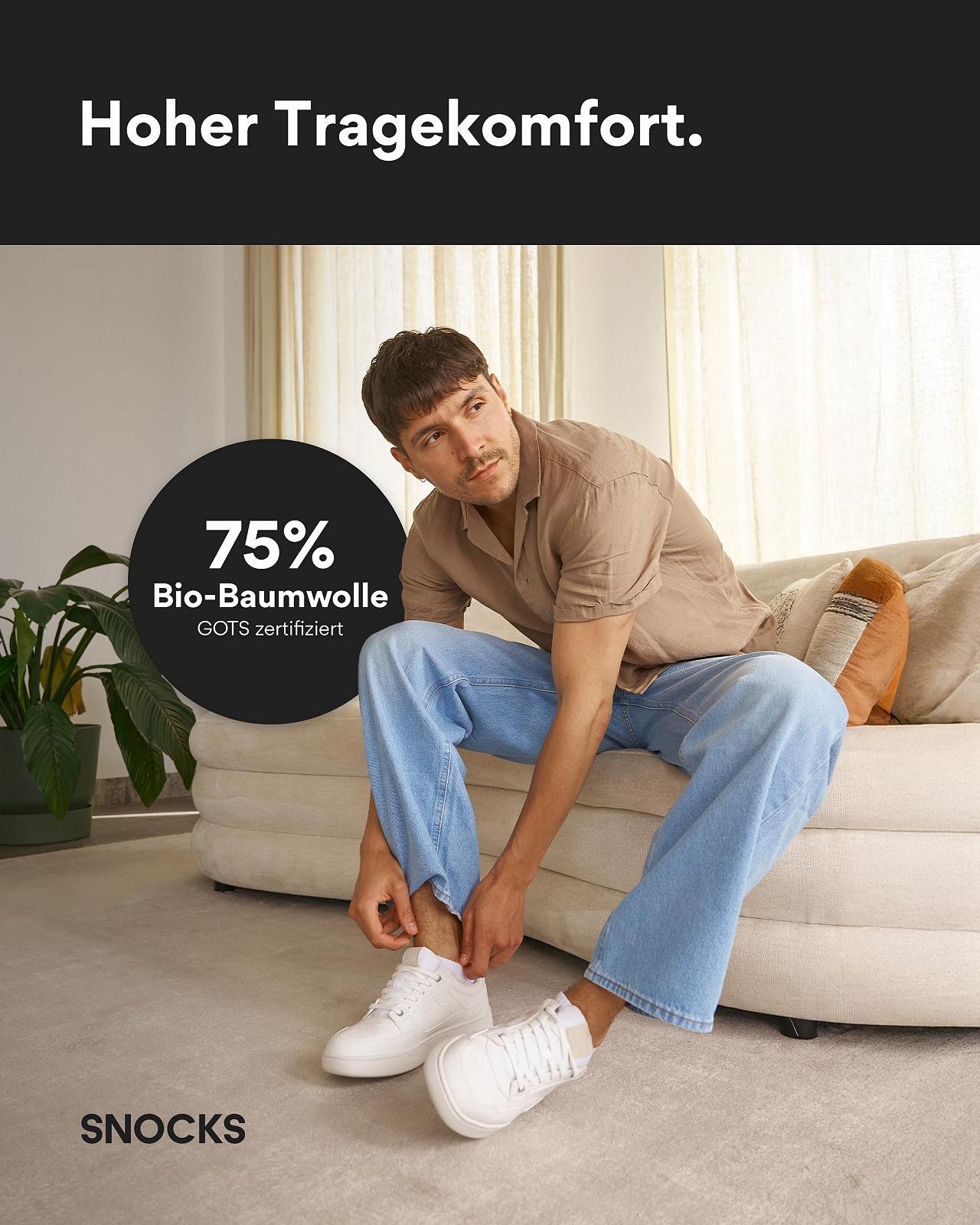 Шкарпетки спортивні Snocks для чоловіків та жінок, набір 6 пар, фото №5