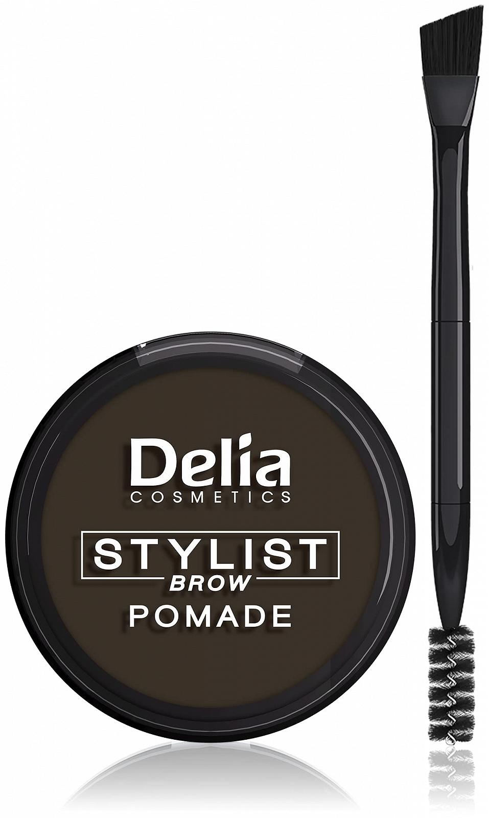 Помада для брів Delia Eyebrow Expert Stylist Темно-коричнева, фото №2