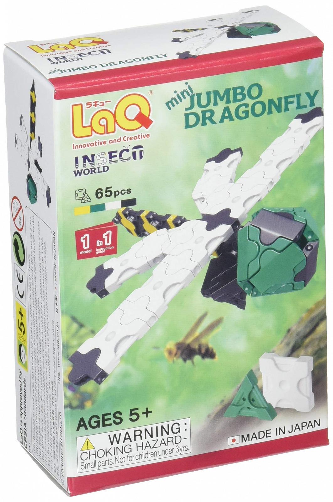 Конструктор LaQ Insect World Mini Jumbo Dragonfly 65 шт Зелений, фото №1