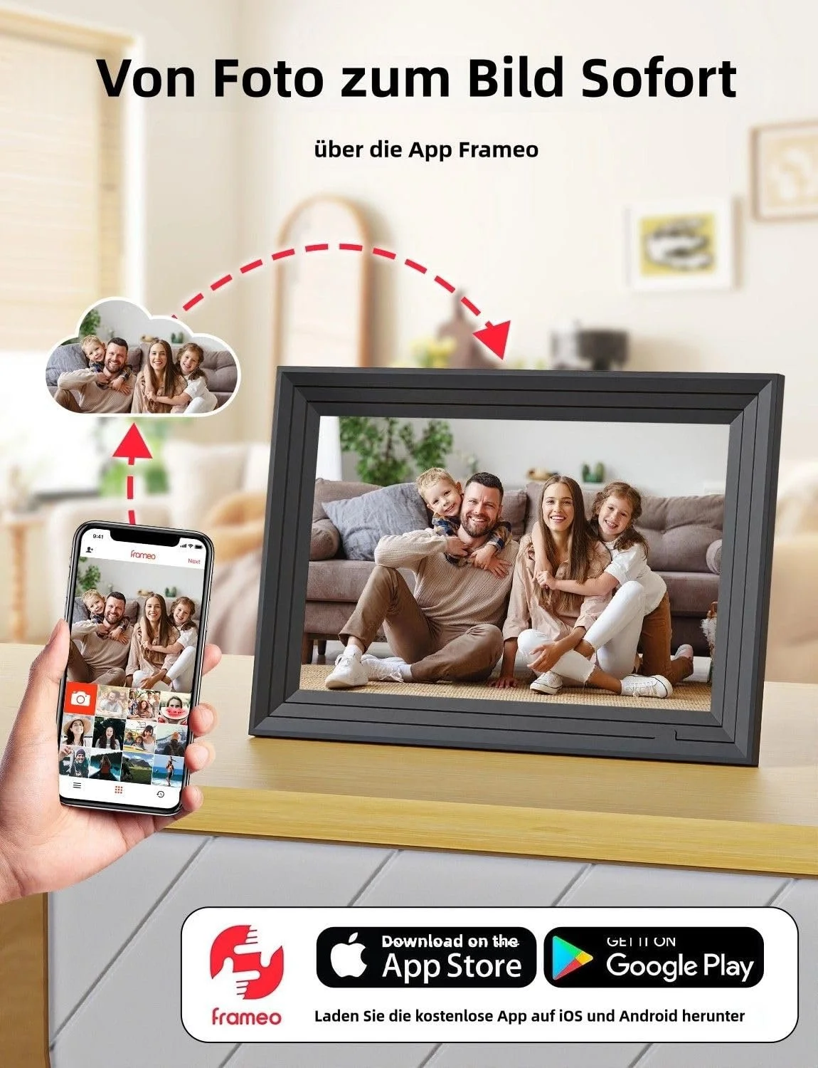 Цифрова фоторамка Luakug Frameo 10.1 Inch 32GB WiFi 1280 x 800 HD IPS Touchscreen, фото №3 Цифрова фоторамка Luakug Frameo 10.1 Inch 32GB WiFi 1280 x 800 HD IPS Touchscreen, фото №3