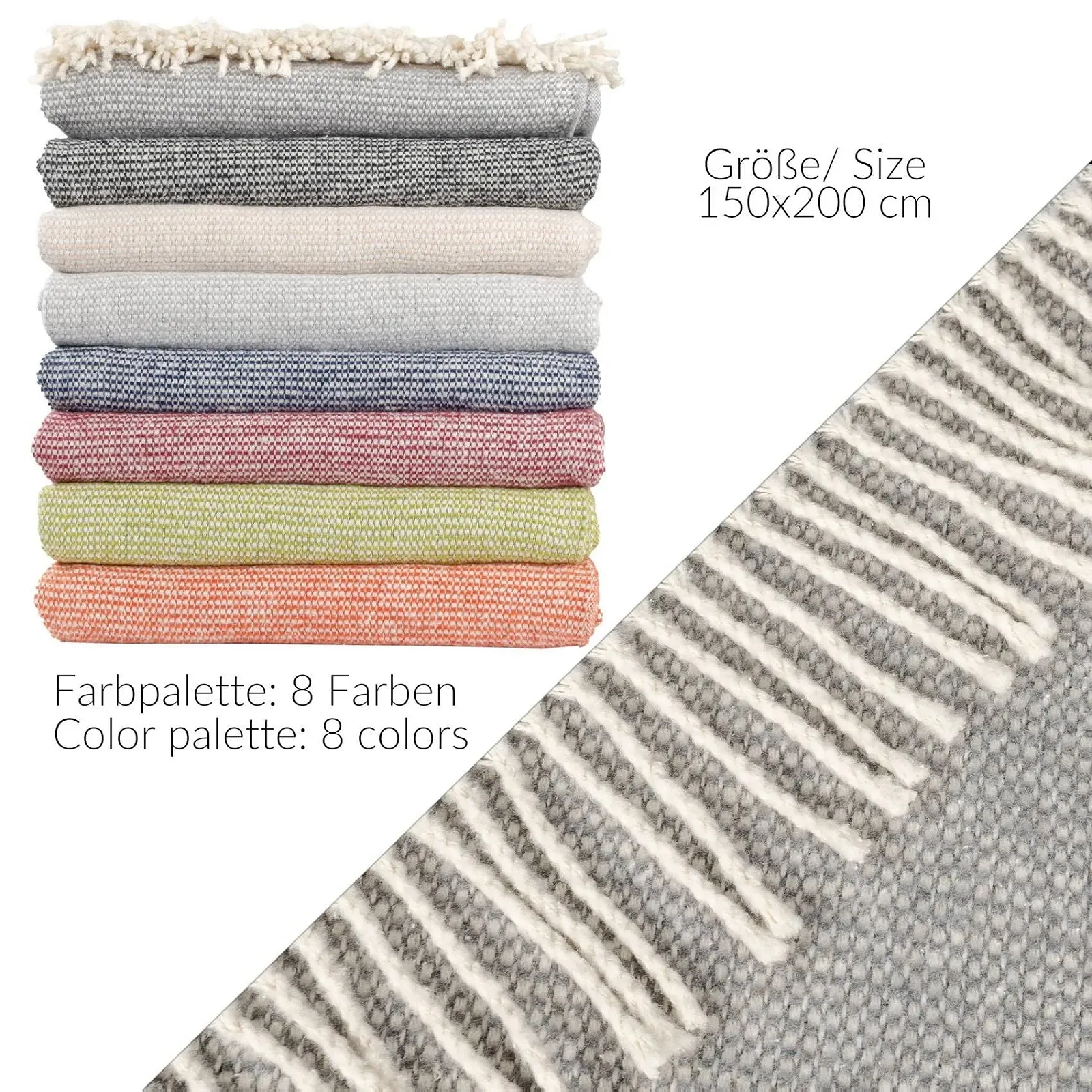 Покривало ANRO Emma 150 x 200 см, Сірий, фото №4