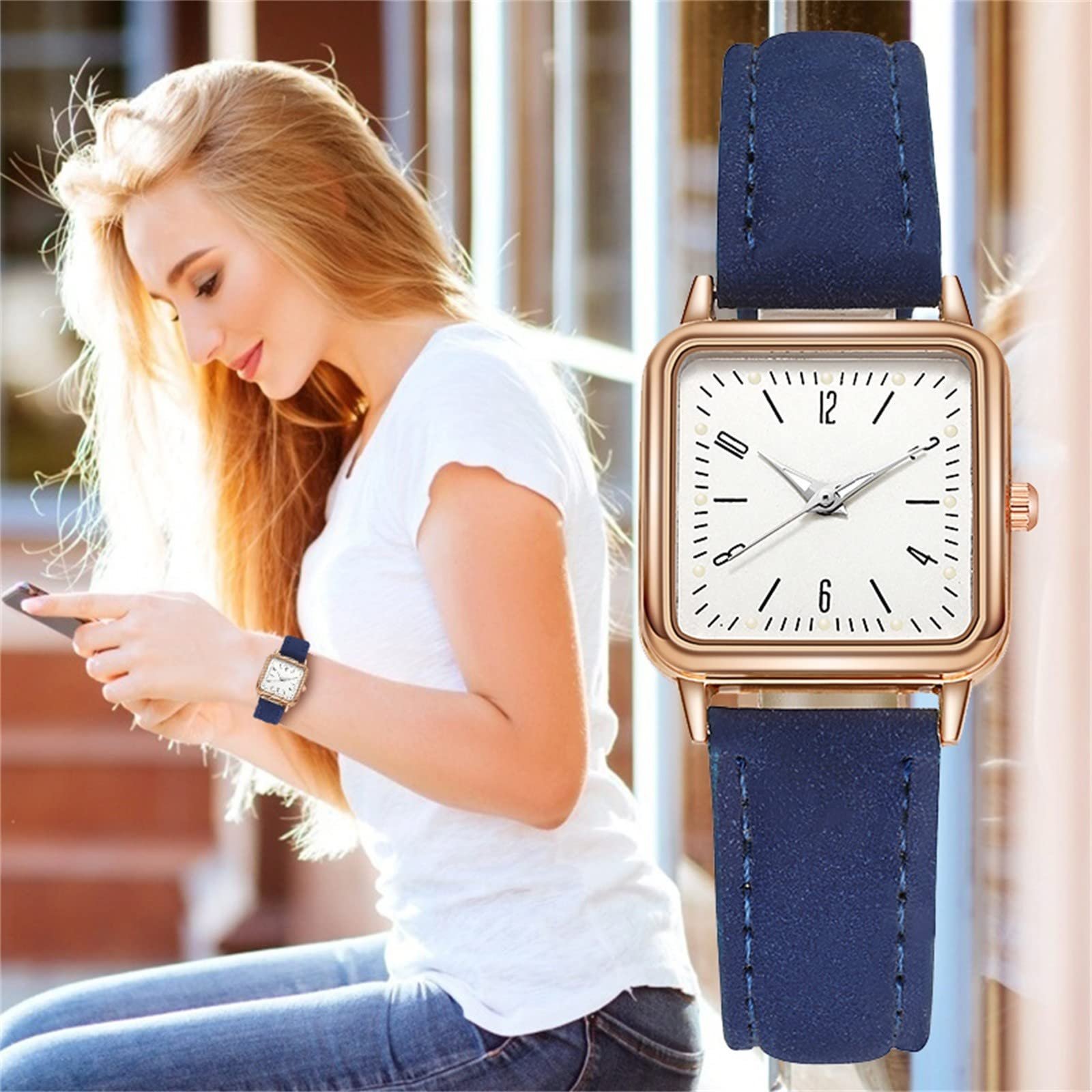 Жіночий годинник Generisch Кварцовий Шкіряний, фото №3