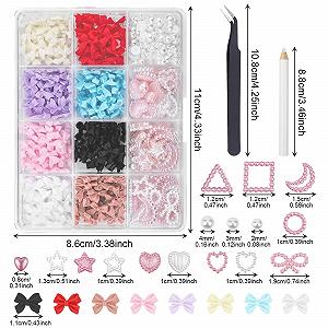 3D Підвіски для нігтів AYNKH у формі бантиків, різні форми synthetic.ua - Фото 1