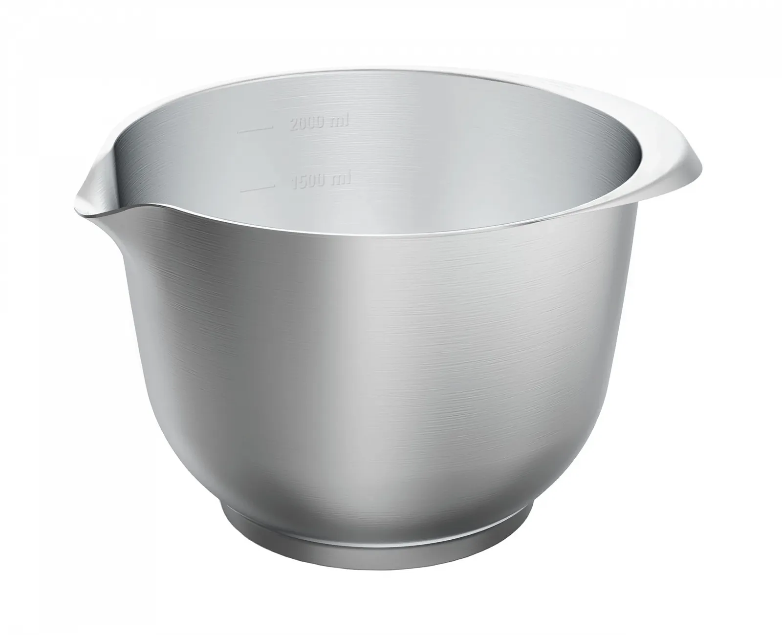 Миска для выпечки, смешивания и сервировки Birkmann Premium Baking 708587 Матовая 2.0 л 13.1 x 22 см нержавеющая сталь со шкалой и нескользящим кольцом, фото №1