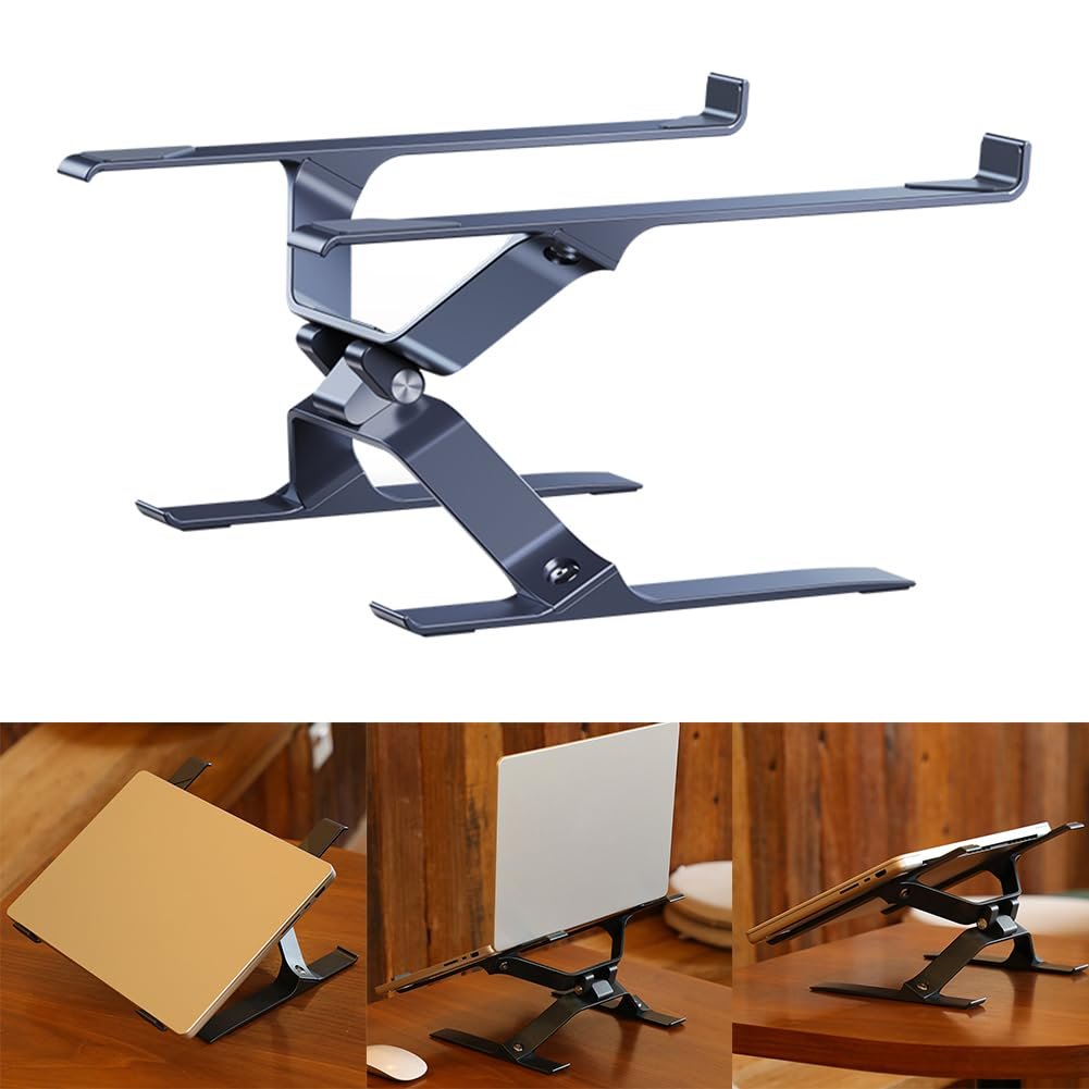 Подставка для ноутбука регулируемая алюминиевый сплав портативная для ноутбуков/планшетов 10-17,3 дюймов, фото №1