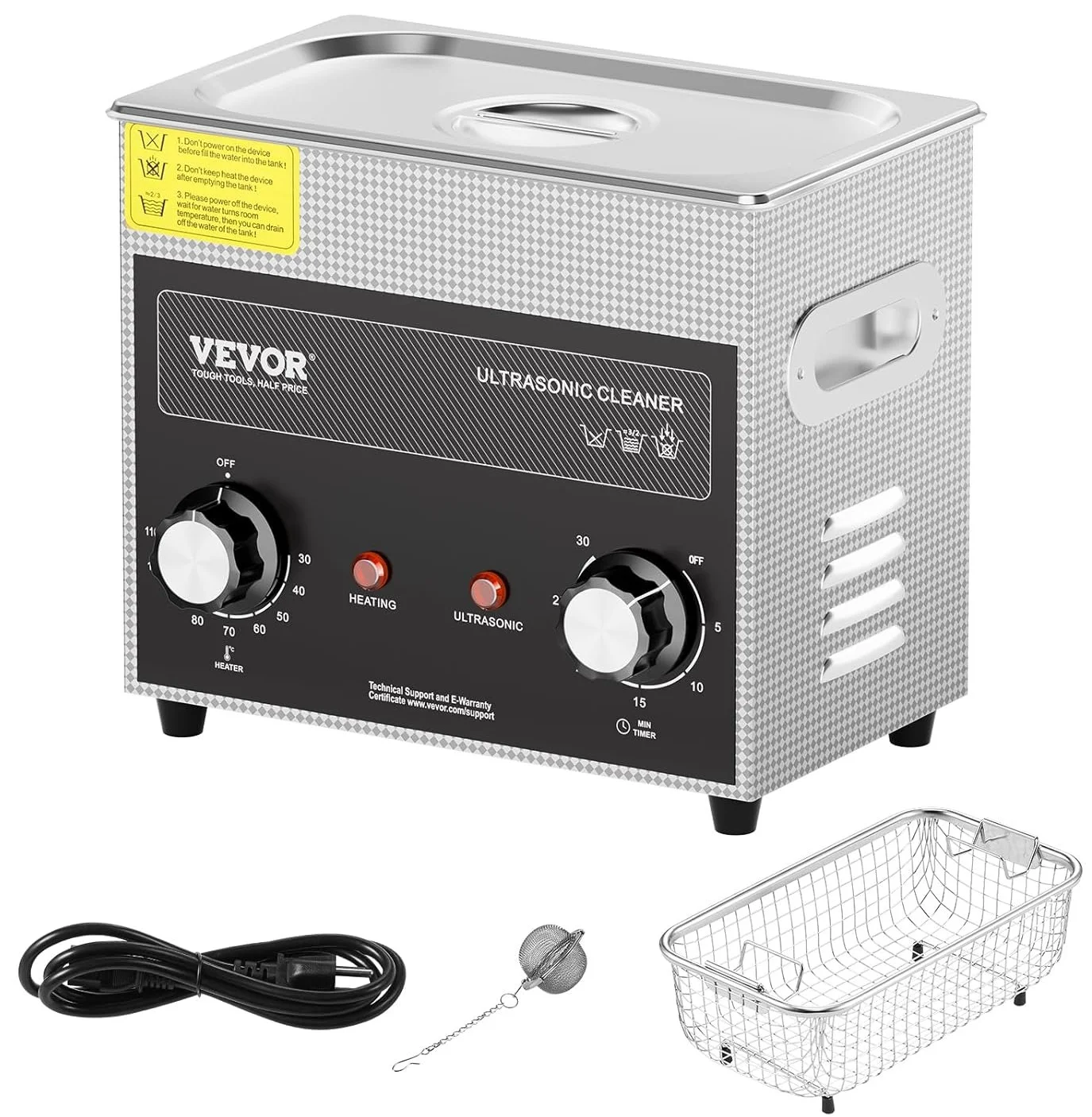 Ультразвуковой очиститель Vevor Ultrasonic Cleaners 3L KZ-S3 Silver, фото №8 Ультразвуковой очиститель Vevor Ultrasonic Cleaners 3L KZ-S3 Silver, фото №8
