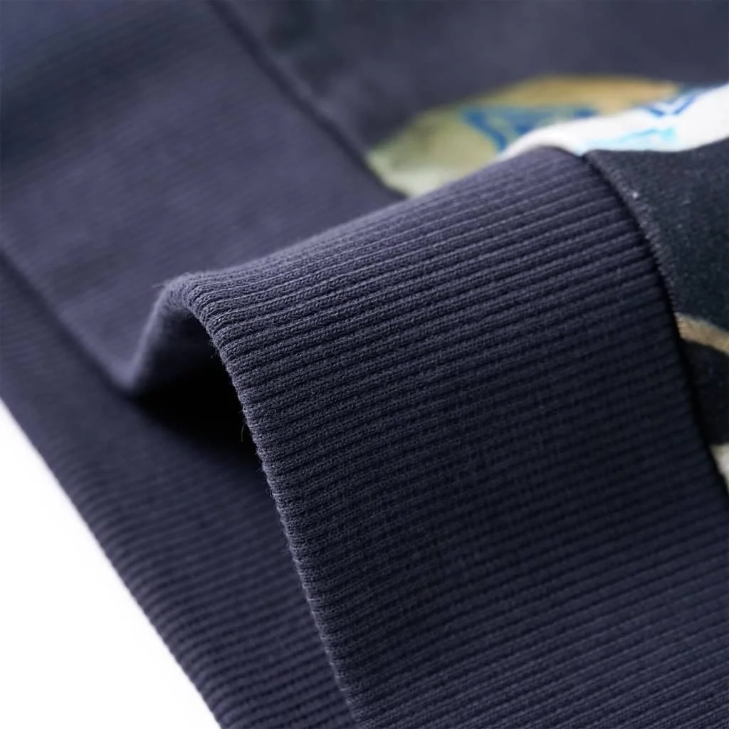 Детский свитшот с длинными рукавами, детский джемпер, темно-синий, фото №6