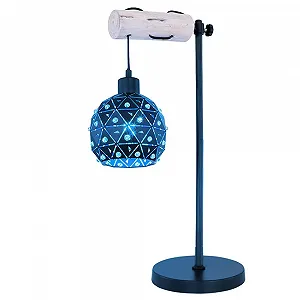 Настольная лампа Globo LED с пультом ДУ RGB Crystals Metal 8,5 Вт 806 лм Black Gold 55 см - Фото 1