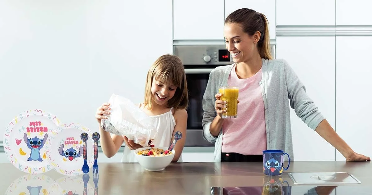 Детский набор посуды Sorrisini Stitch Многоразовый, фото №4 Детский набор посуды Sorrisini Stitch Многоразовый, фото №4