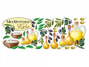 Наклейка на стіну Mediterranean Olive Kitchen Tattoo Sticker Set 150 x 57 см - Фото 1