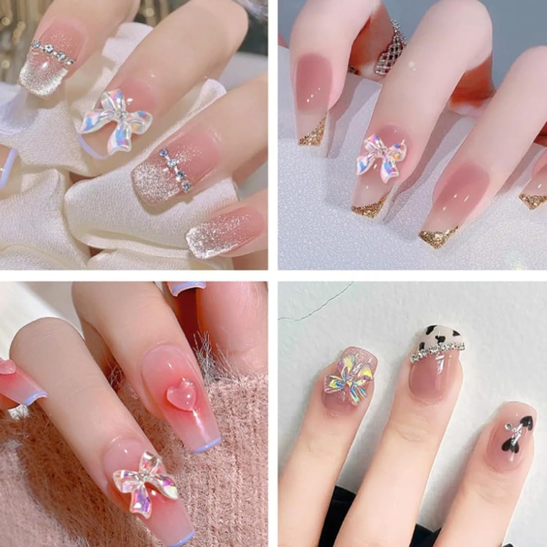 3D Украшения для ногтей 240 штук, набор для украшения ногтей, красочные шлифовальные аксессуары для ногтей, милые смоляные стразы для ногтей для искусства и украшения ногтей, фото №5