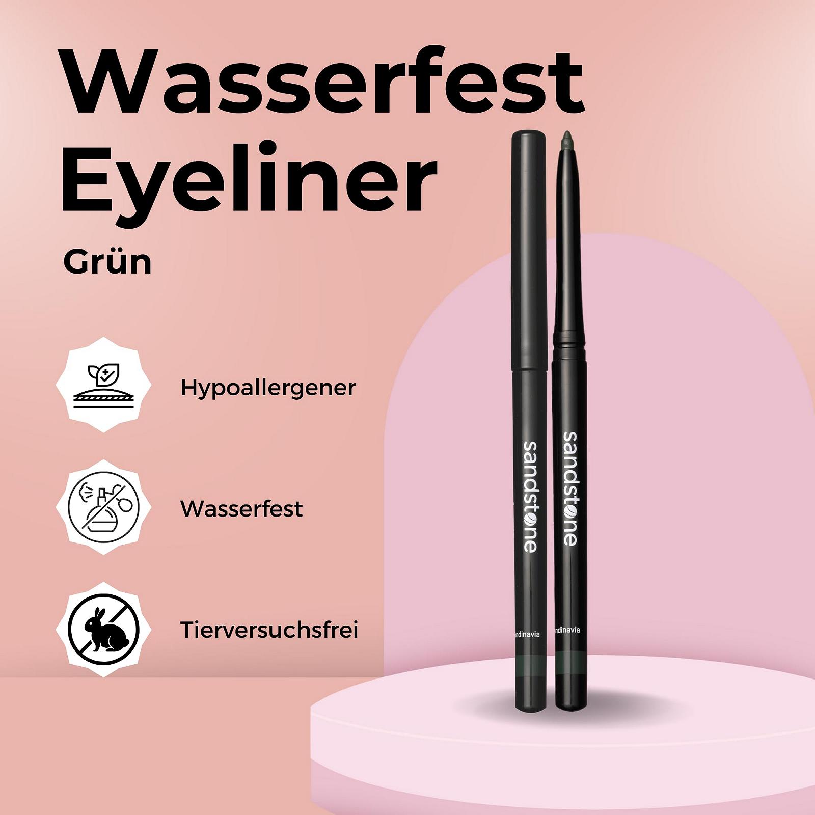Олівець Sandstone Scandinavia Hypoallergenic Waterproof Eyeliner Waterproof Green, фото №4