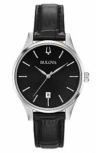 Женские аналоговые кварцевые часы Bulova 96M147 с кожаным ремешком, серебристый, Ribbon - Фото 1
