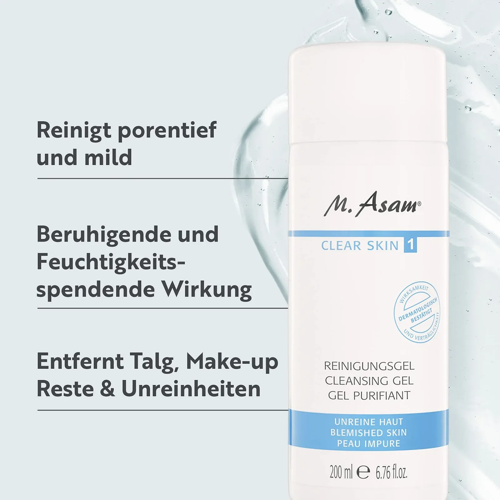 Гель M. Asam CLEAR SKIN Reinigungsgel 200 мл, фото №2