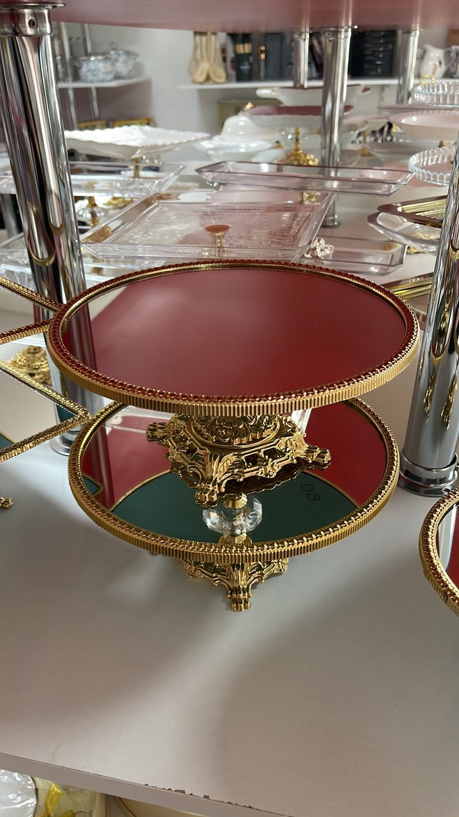 Дзеркальне блюдо, тортівниця 25 см, фото №1 Дзеркальне блюдо, тортівниця 25 см, фото №1