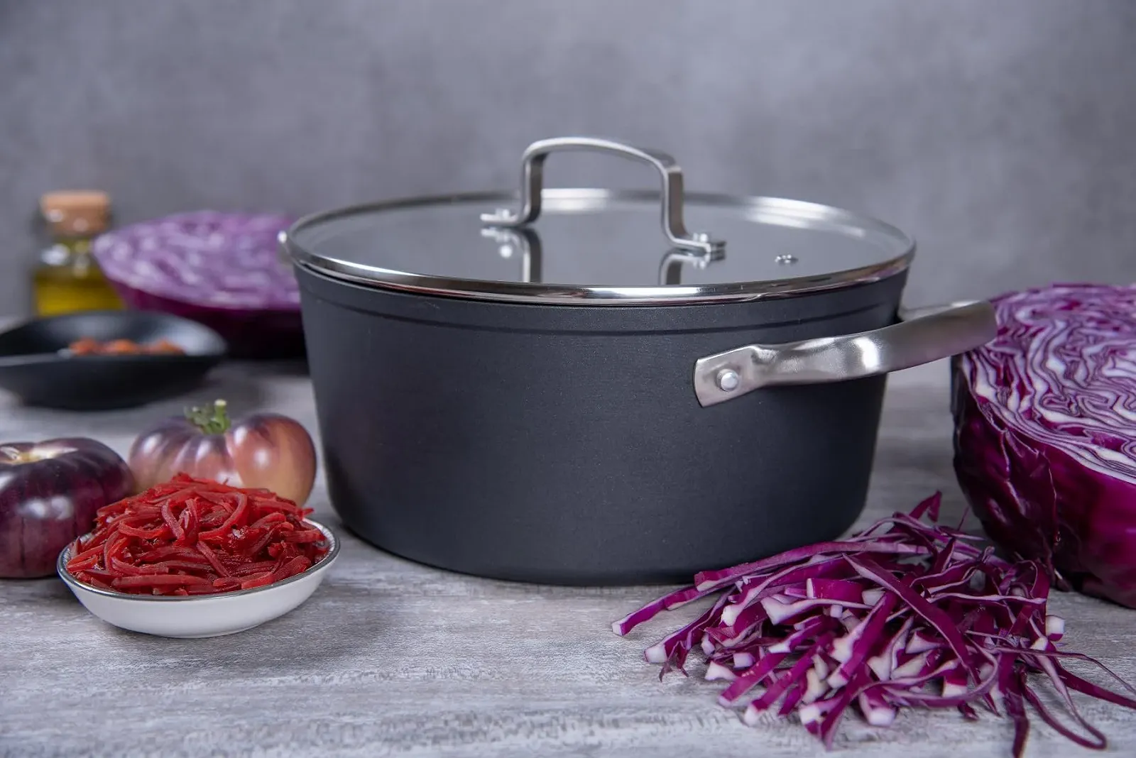 Каструля Arcos Samoa 24 см 4.3 л кований алюміній чорна, фото №4 Каструля Arcos Samoa 24 см 4.3 л кований алюміній чорна, фото №4