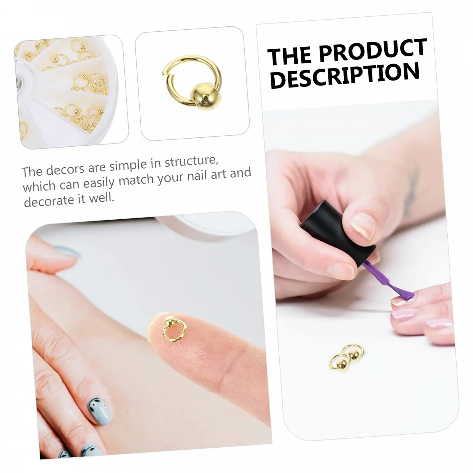 Підвіски для нігтів Сплав WOONEKY Набір Модний Саморобний Манікюрний Декор, фото №9