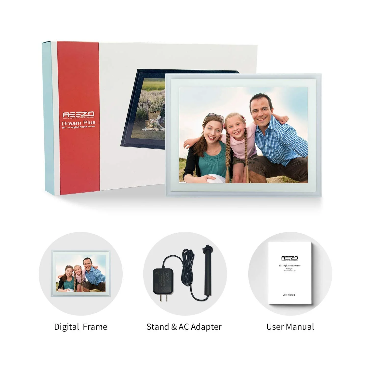 Цифровая фоторамка AEEZO 9 дюймов IPS 16 ГБ WiFi Автоповорот, фото №8 Цифровая фоторамка AEEZO 9 дюймов IPS 16 ГБ WiFi Автоповорот, фото №8