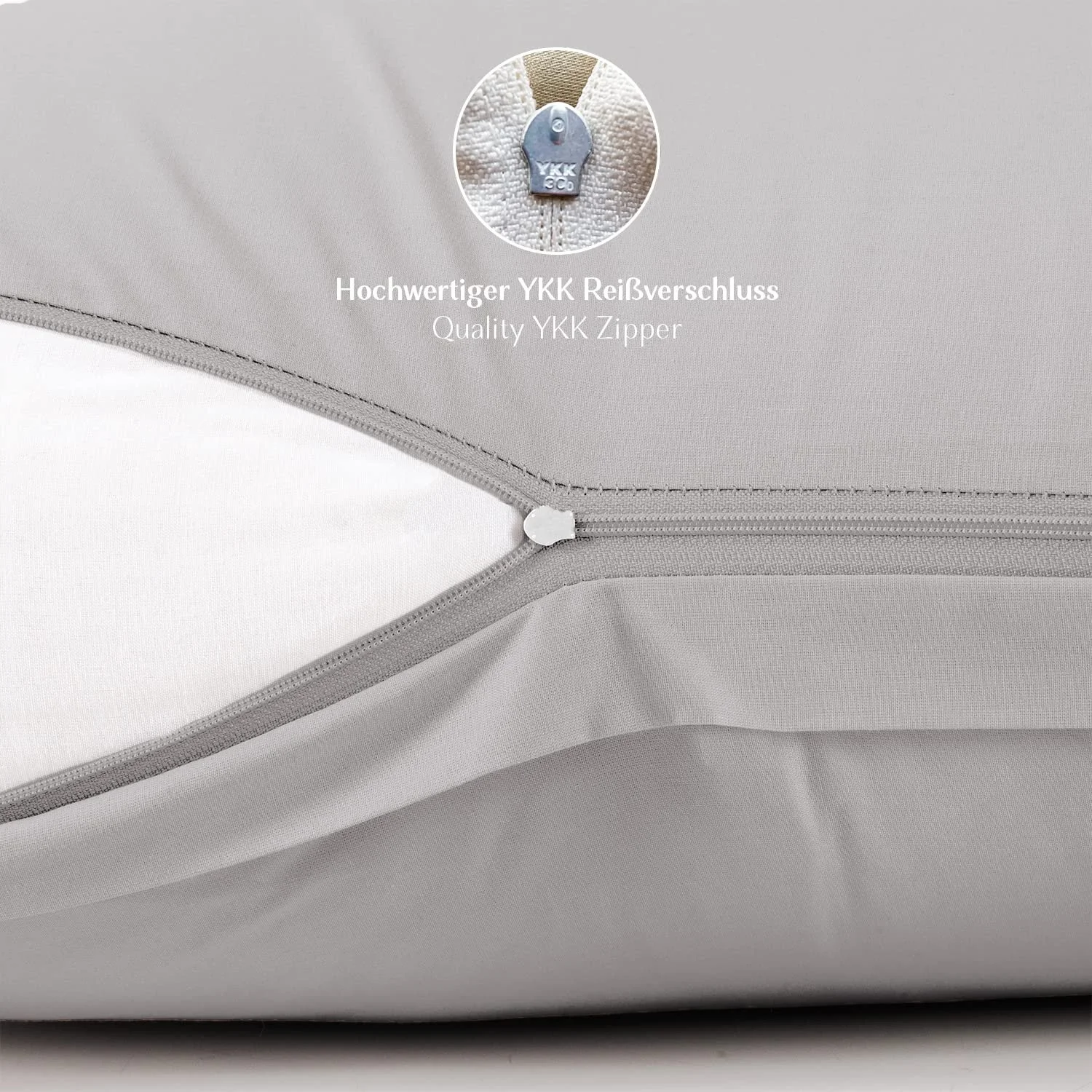 Наволочка Alreya Renforc\[é], 100% бавовна, 80 x 80 см, сіра, фото №3