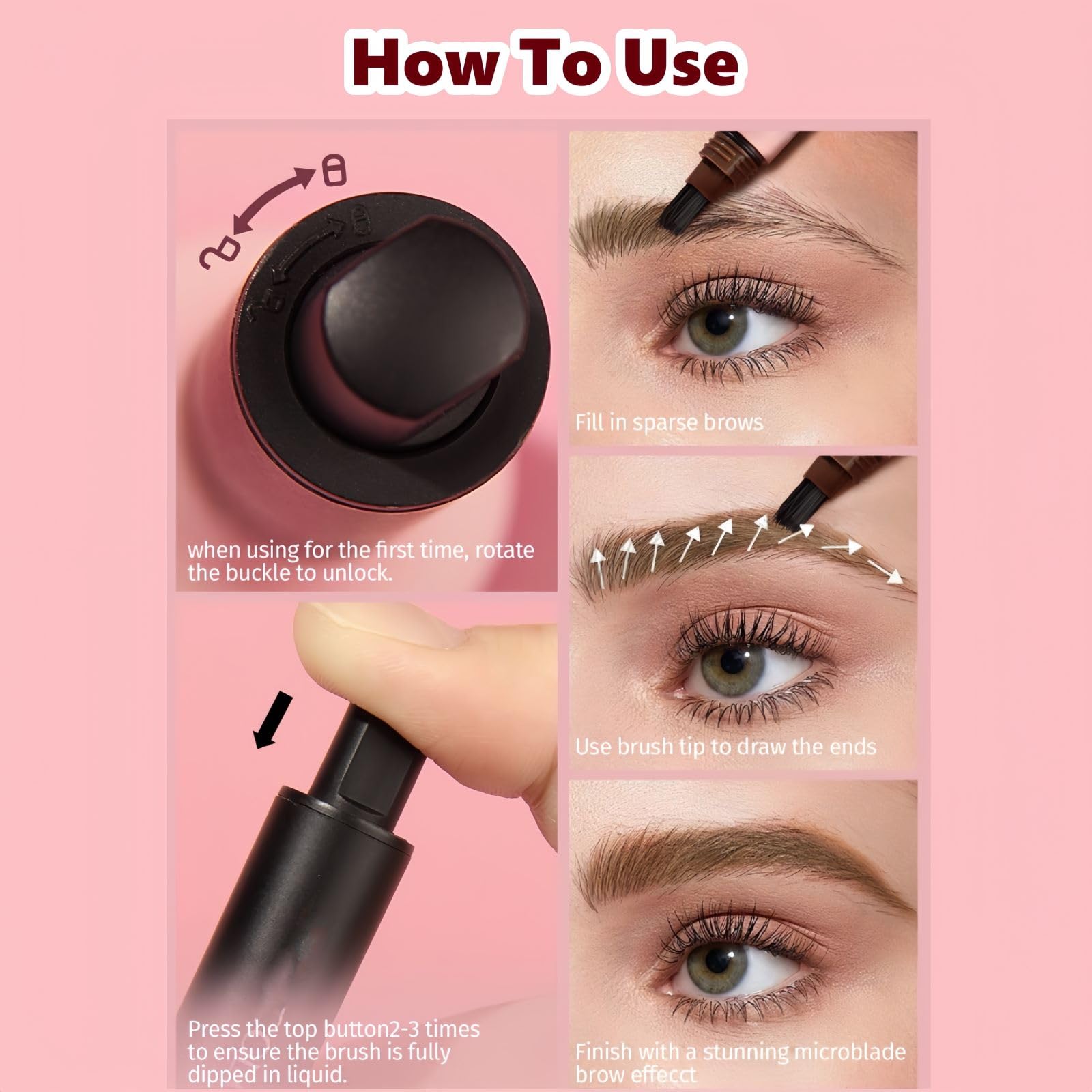 Рідка кисть для брів Angled Brush & Dip #02Taupe, фото №3