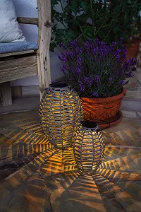 Настільна лампа Eglo Solar LED Wicker Сіра synthetic.ua - Фото 1