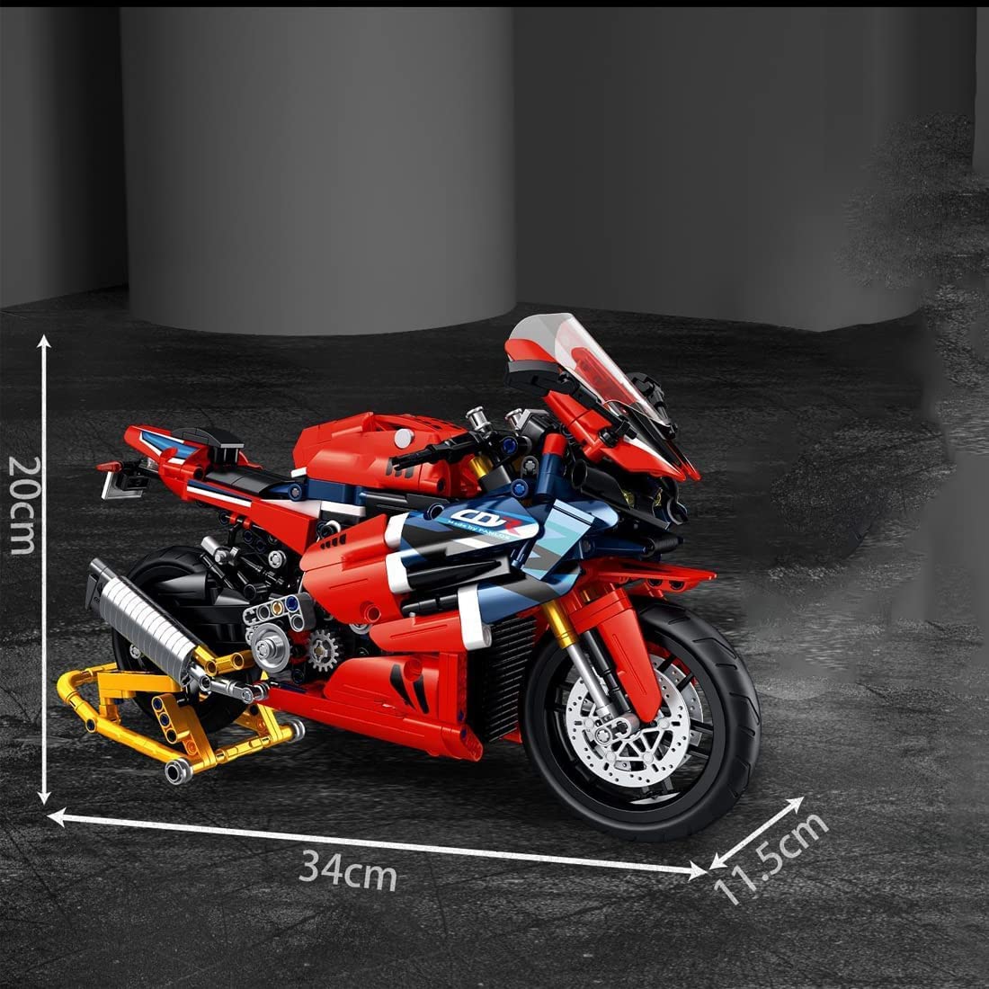 Набір POIWEYR Technology Racing Motorcycle 1000RR 1017 деталей, фото №2