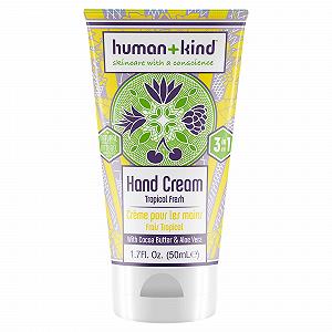 Крем для рук Human+Kind Увлажняющий Tropical Fresh с маслом авокадо и маслом ши для интенсивного увлажнения и гладкой кожи - для сухой, потрескавшейся кожи, 50 мл - Фото 1