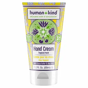 Крем для рук Human+Kind Увлажняющий Tropical Fresh с маслом авокадо и маслом ши для интенсивного увлажнения и гладкой кожи - для сухой, потрескавшейся кожи, 50 мл - Фото 1