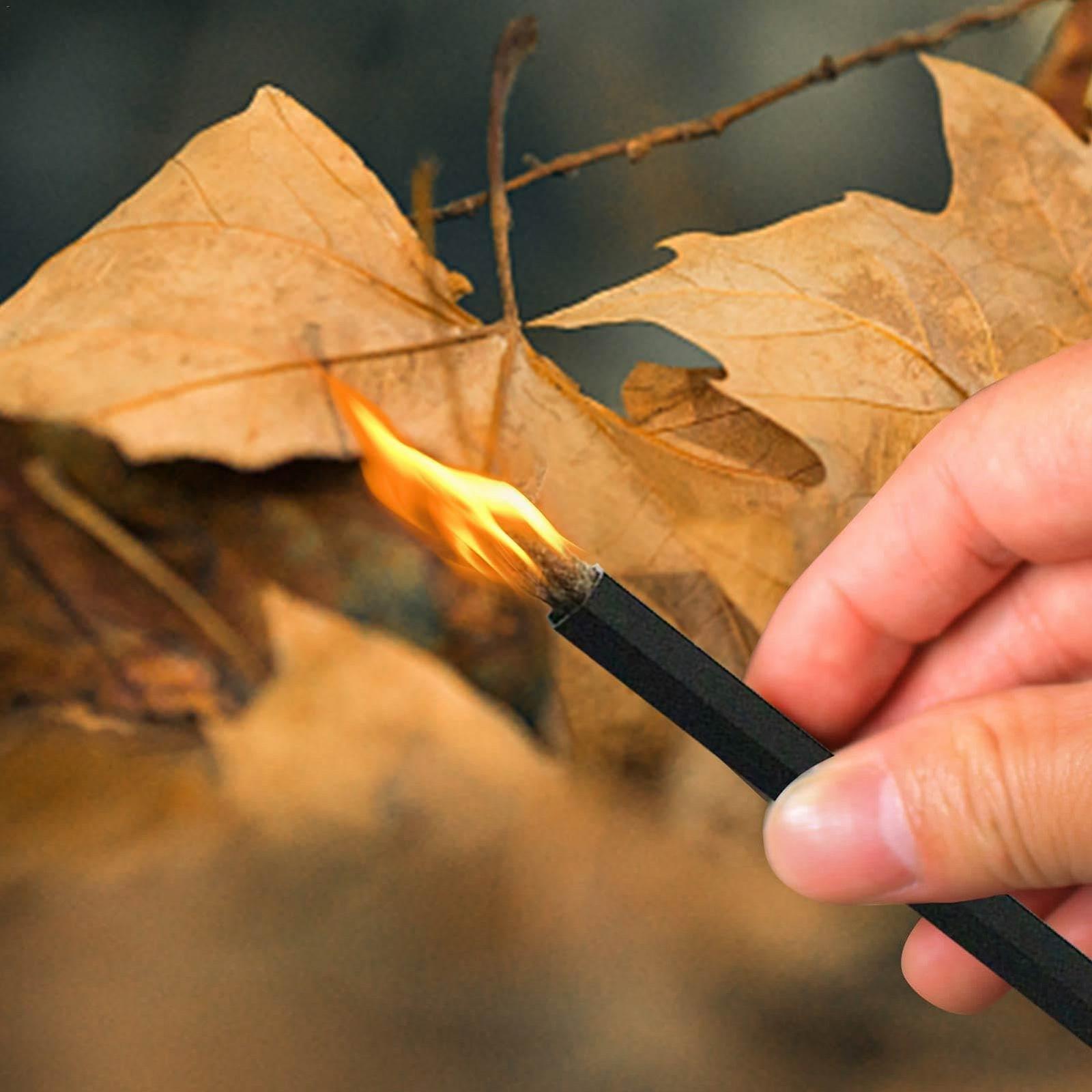 Інструмент для розпалювання вогню Tinder Wick, втулка з анодованого алюмінію, трубка для трута з джуту, для виживання на відкритому повітрі, для багать, грилів і барбекю, деревного вугілля, каміна та печі, фото №6
