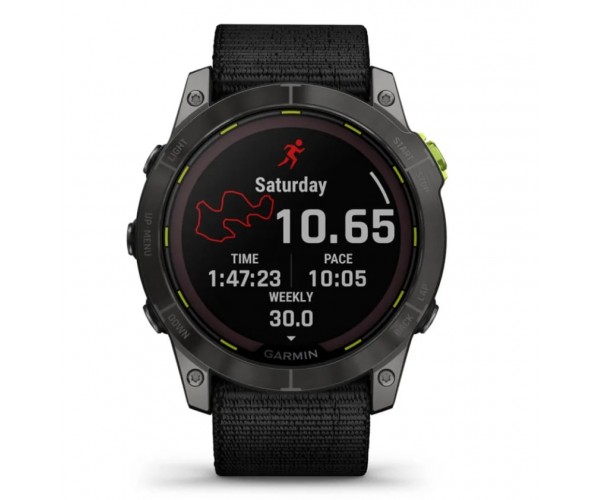Смарт-годинник Garmin Enduro 2 Sapphire Carbon Gray DLC Titanium with Black UltraFit Nylon Strap (010-02754-13), фото №6