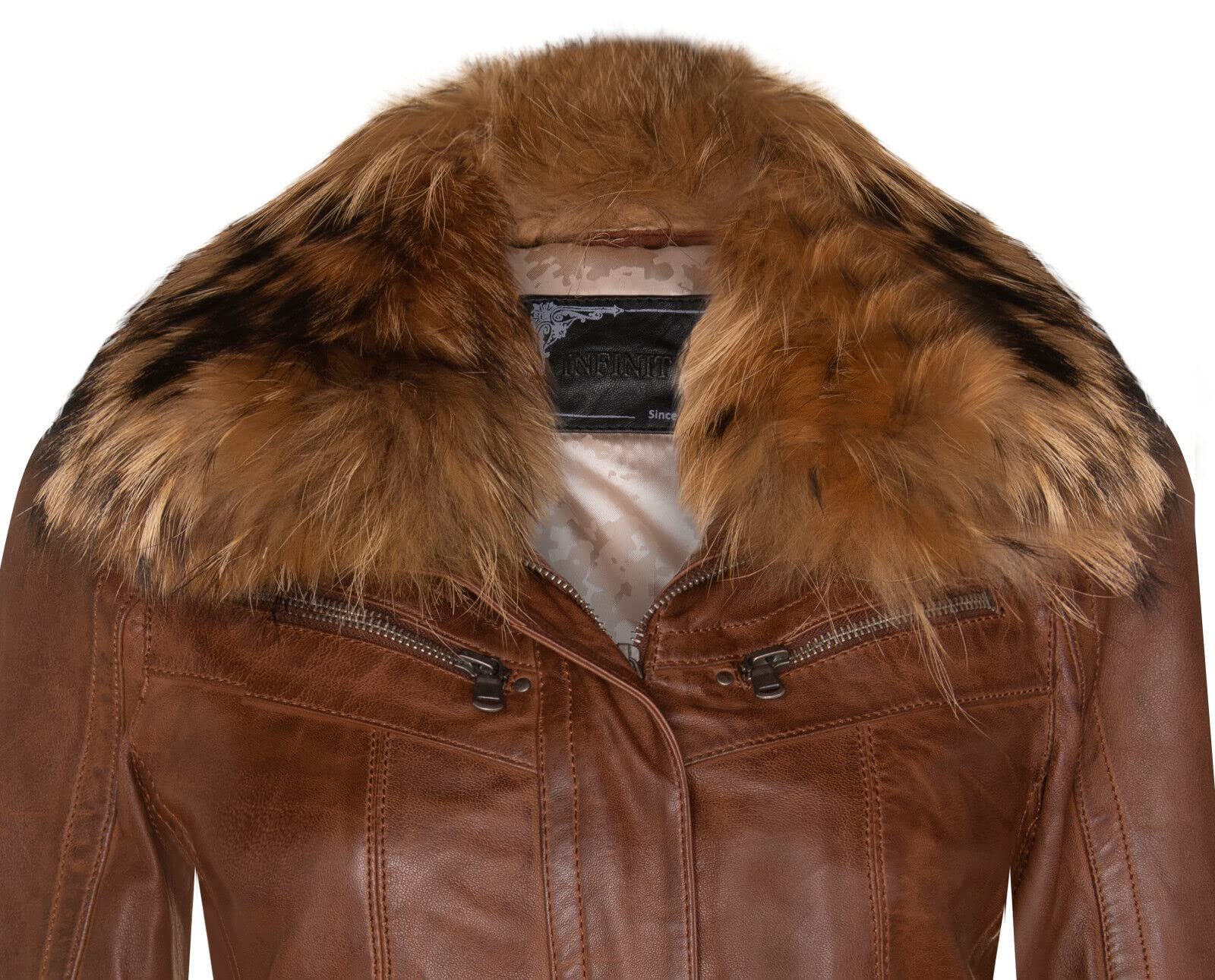 Кожаная куртка Biker Infinity Leather Parker Женская, кожа ягненка Наппа, фото №4