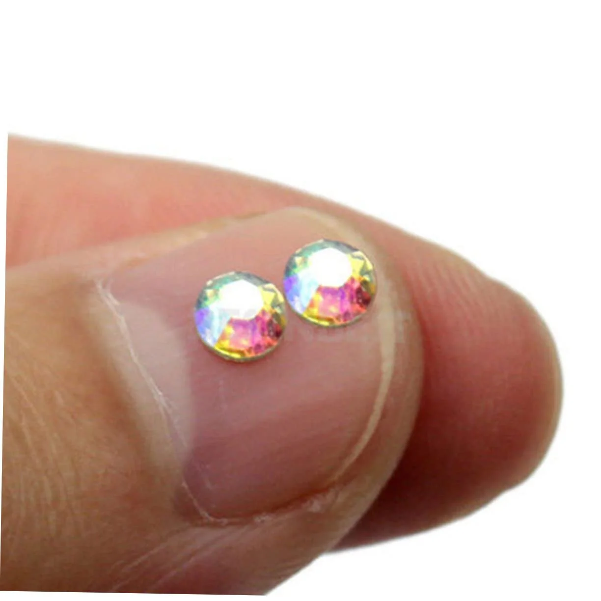 Стрази для нігтів Healeved Багатоколірні Діамант Камінь Різнокольорові Блискітки Плоска задня частина, фото №3