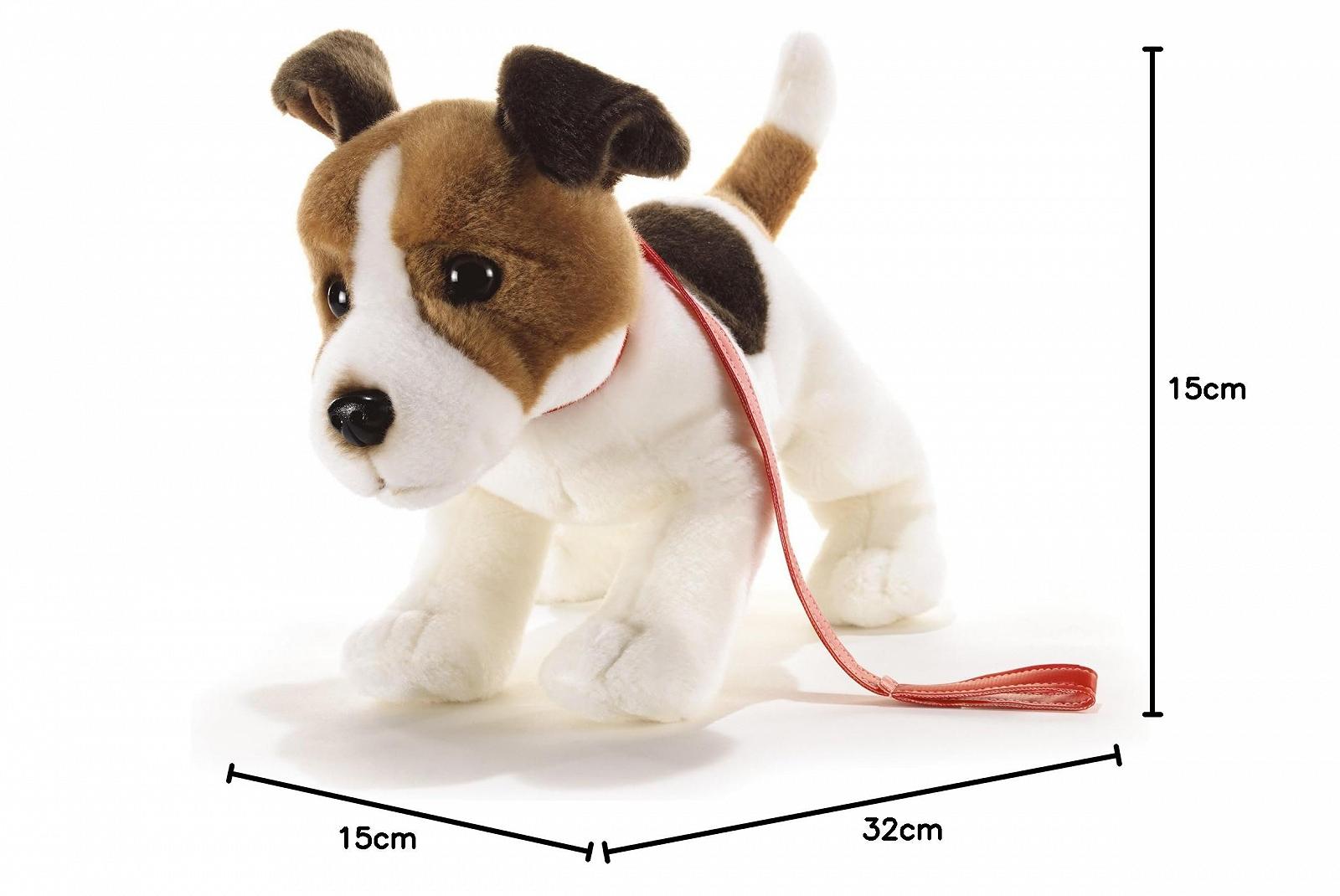 Плюшева іграшка Джек Рассел Тер'єр Plush & Company Milo з повідком, 32 см, різнокольоровий, фото №2