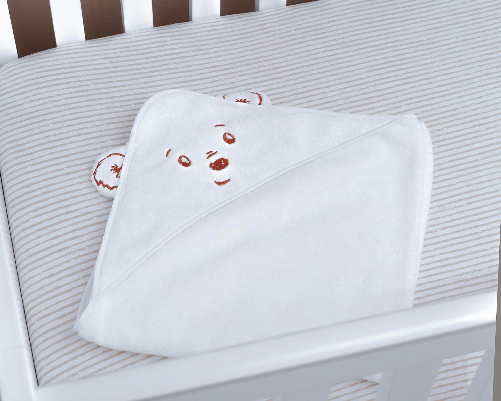 Полотенце с капюшоном Kokomo Studio Ltd Paddington Baby Luxury, 100% хлопок, очень мягкое, с вышивкой мордочки медвежонка Паддингтона, 75 x 75 см, фото №6