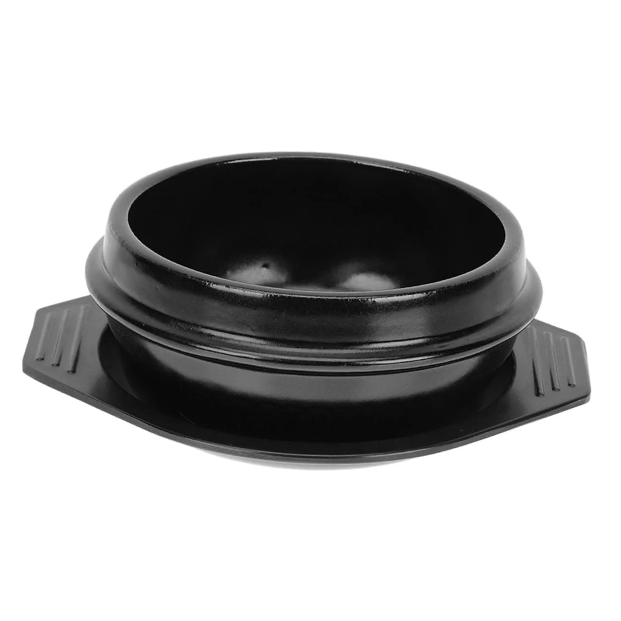 Кастрюля керамическая с двумя ручками и подставкой, фото №1