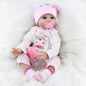 Лялька Scnbom 22 inch 55 cm Reborn Baby Girl Силіконова Лялька Як Справжній Маля З Реалістичними Очима Хлопчик synthetic.ua - Фото 1